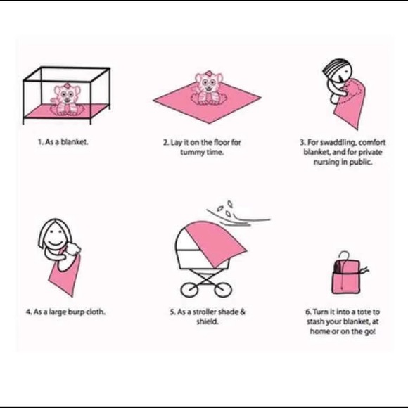 🏷PRINCESS PINK BABY BLANKET TURN INTO A BAG - Picture 3 of 3